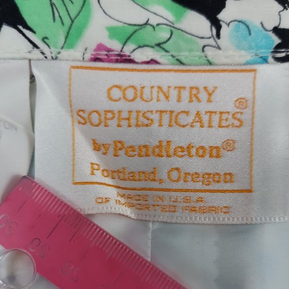 Vintage country sophisticates by pendleton Floral Rayon Skirt - Picture 3 of 12